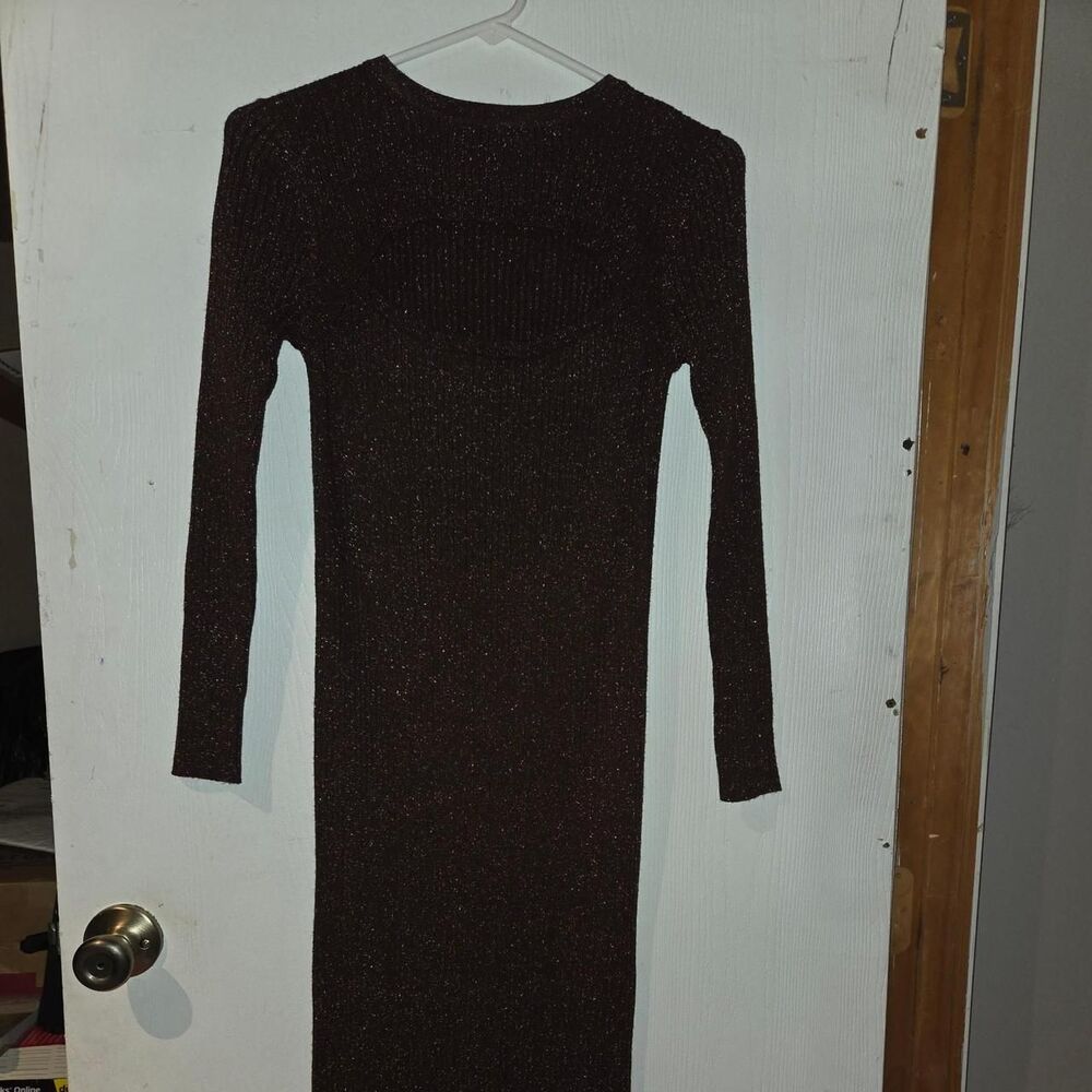 Lucy-paris Women's Burgundy and Brown Dress